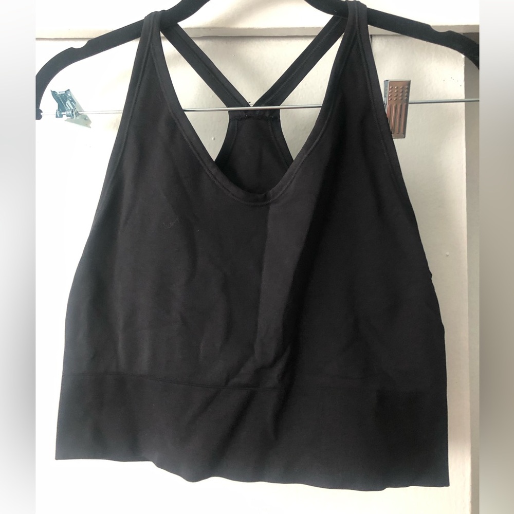Zella z long line crop racer back top